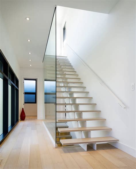 modernist contemporary house with metal stairwell|minimalist stairs design ideas.